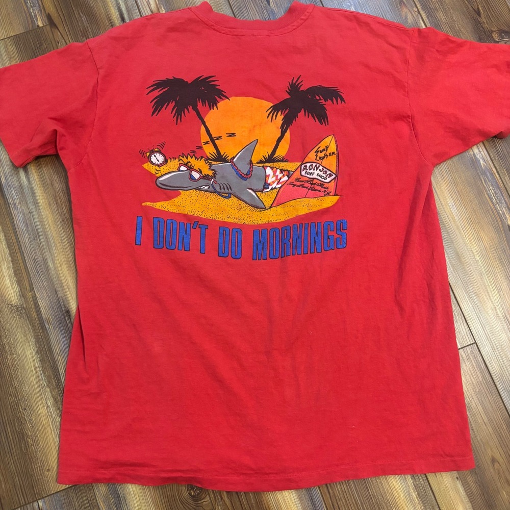 Vintage 90s Ron Jon Surf Shop T Shirt XXL Hanes Beefy Made in USA Single Stitch